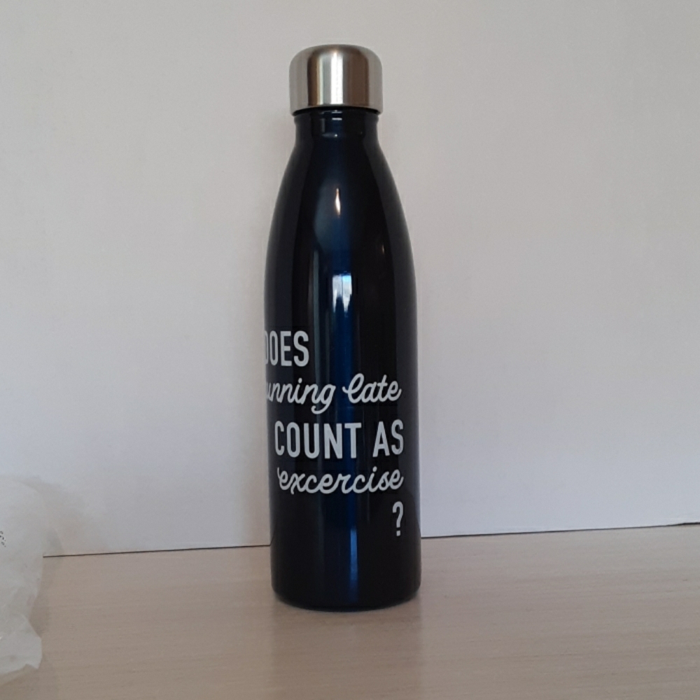 "Does Running Late Count As Exercise" SS bottle